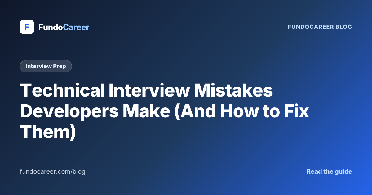 Technical Interview Mistakes Developers Make (And How to Fix Them ...